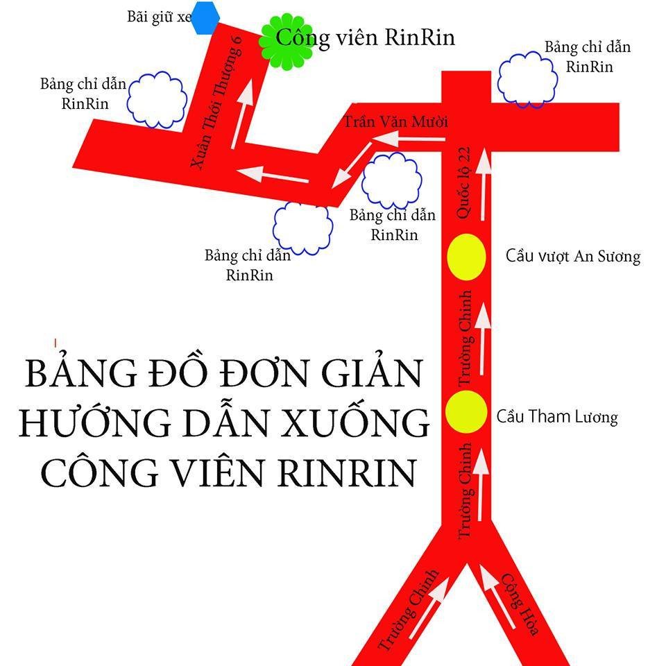 Bản đồ hướng dẫn chi tiết các tuyến đường đi đến Công viên Cá Koi RinRin Park