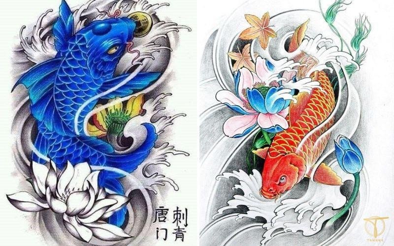 Biểu tượng may mắn, tài lộc của hình xăm cá chép