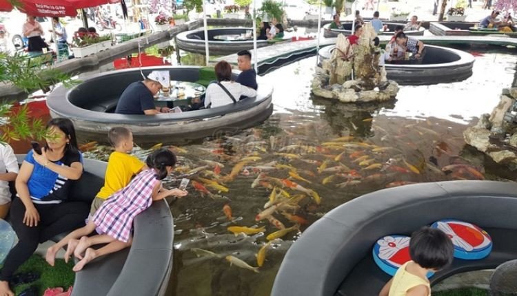 KoiKiChi với hồ cá Koi lớn và không gian được đánh giá cao về chất lượng