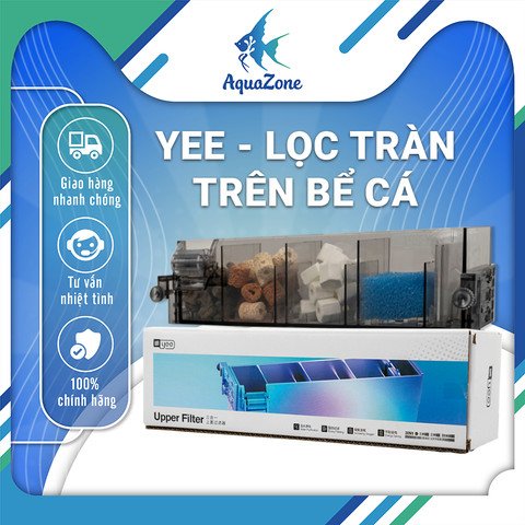 Máy Lọc Tràn Trên Bể Cá Yee với nhiều ngăn chứa vật liệu lọc