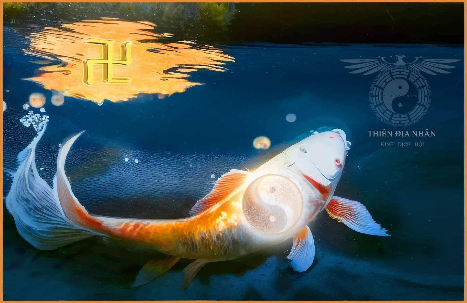 Hình nền cá chép 3D chất lượng cao phong cách sống động