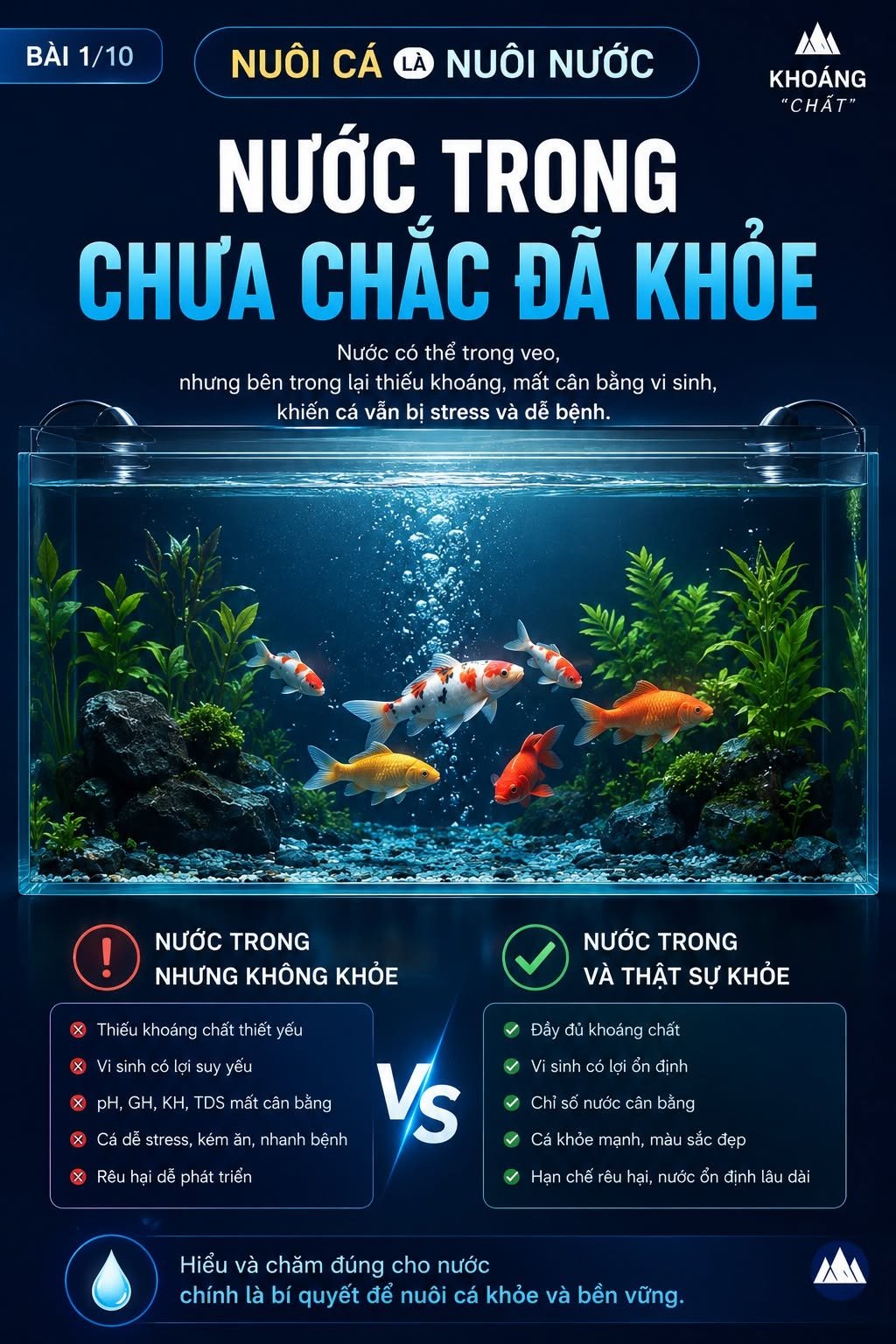 Cách duy trì TDS cho hồ cá ổn định giúp cá phát triển tốt