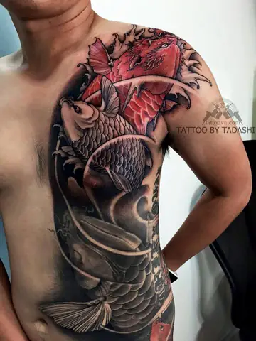 Hình Xăm Cá Chép Hóa Rồng Đẹp: