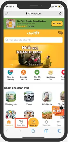 Cách 2: Tự Thanh Toán Trên Website Chợ Tốt