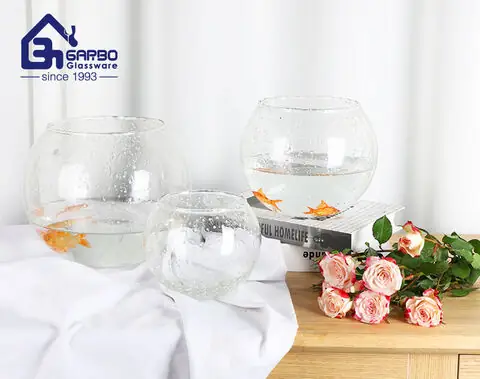 Bình Thủy Tinh Tròn Phát Sáng Bể Cá Thủ Công Để Trang Trí Nhà Hiện Đại