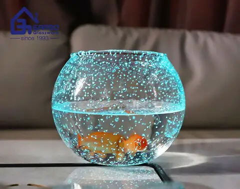 Bình Thủy Tinh Tròn Phát Sáng Bể Cá Thủ Công Để Trang Trí Nhà Hiện Đại