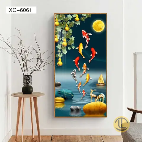 Đôi Nét Về Tranh Cá Chép Trông Trăng