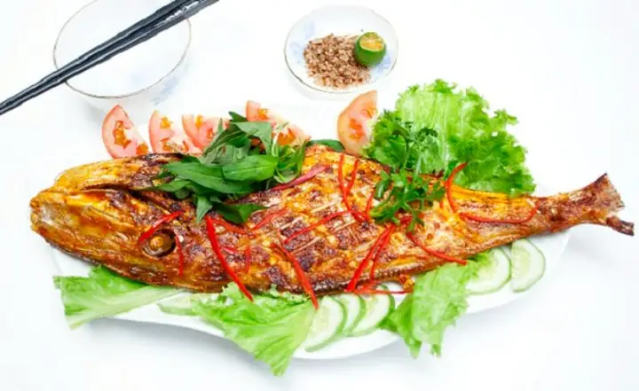 Cá Bã Trầu Nướng Muối Ớt