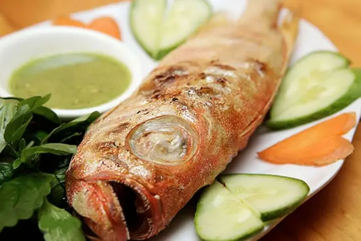 Cá Bã Trầu Nướng Mộc