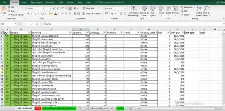 Mẫu Excel Kế Hoạch Marketing