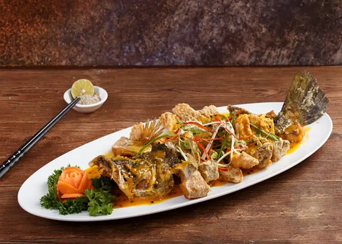 Cá Chẽm Sốt Chanh Dây