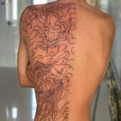 Hình Ảnh Cho Hình Xăm Cá Chép Vượt Quỷ Môn Quan:
