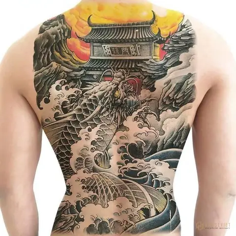 Hình Ảnh Cho Hình Xăm Cá Chép Vượt Quỷ Môn Quan: