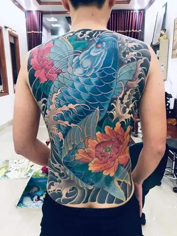 Hình Ảnh Cho Hình Xăm Cá Chép Màu Xanh Dương: Hình Ảnh Cho Hình Xăm Cá Chép Màu Xanh Dương:
