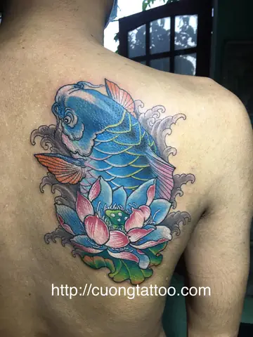Hình Ảnh Cho Hình Xăm Cá Chép Màu Xanh Dương: Hình Ảnh Cho Hình Xăm Cá Chép Màu Xanh Dương:
