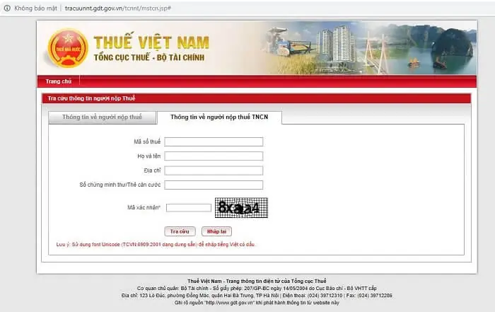 Tra Cứu Mã Số Thuế Cá Nhân Qua Website Nnt.gdt.gov.vn