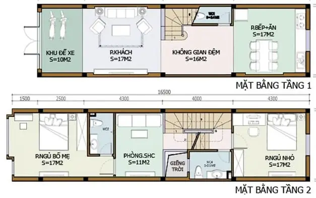 Bản Vẽ Chi Tiết Mặt Bằng Nhà 1 Trệt 1 Lầu 500 Triệu Đẹp Ấn Tượng