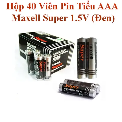 Hộp 40 Viên Pin Tiểu Aaa Maxell Super 1.5v (đen) Chính Hãng