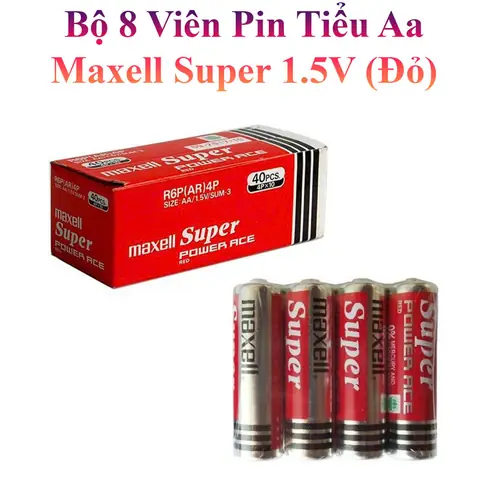 Set 8 Viên Pin Tiểu Aaa Maxell Super 1.5v (đen) Chính Hãng