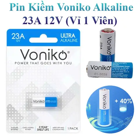 Vỉ 2 Viên Pin Kiềm 1.5v Ultra Alkaline Voniko 3a Dung Lượng 3000mah Công Nghệ Nhật Bản Chính Hãng