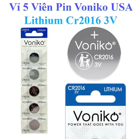 Vỉ 2 Viên Pin Kiềm D Voniko Usa Loại Tròn To Lr20 1.5v Hàng Chính Hãng