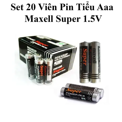 Set 20 Viên Pin Tiểu Aa Maxell Super 1.5v (đỏ) Chính Hãng