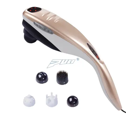 Máy Massage Cầm Tay Puli Pl-610b - 6 Đầu, Dòng Điều Khiển Điện Tử, 5 Chế Độ Mát Xa, Cán Tay Cầm Dài