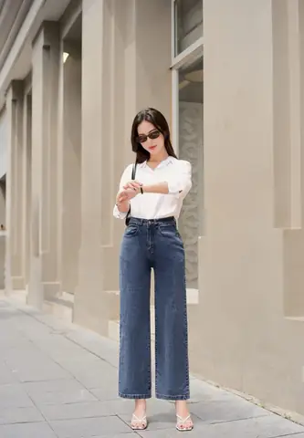Áo Sơ Mi Phối Cùng Quần Jean Áo Sơ Mi Phối Cùng Quần Jean