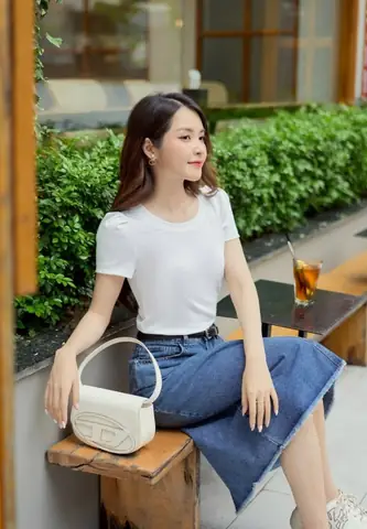 Áo Thun Phối Chân Váy Dài Áo Thun Phối Chân Váy Dài