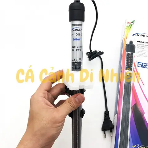 Cây Sưởi Ấm Hồ Cá 500w Dophin Ah-1008-7 Cho Hồ Bể Cá 500l