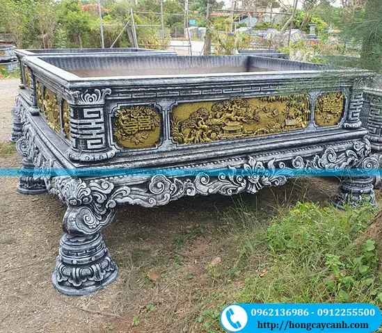 Chậu Xi Măng Chữ Nhật Nuôi Cá Dễ Setup Tại Nhà