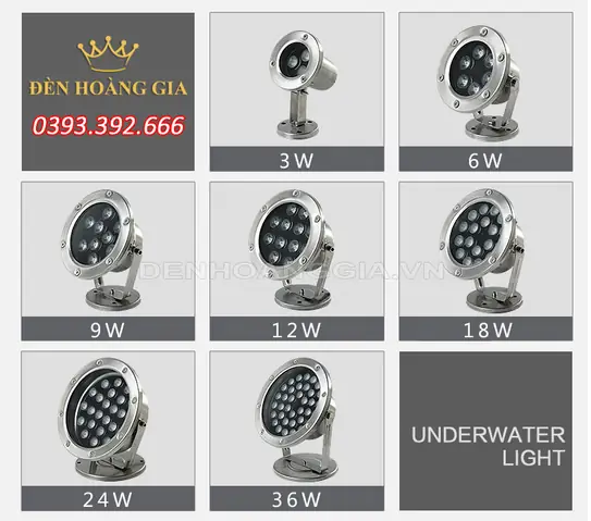 Đèn Led Chìm Hồ Cá Dạng Chân Đế