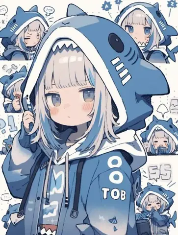 Cá Mập Cute Anime Nữ Cá Tính Vừa Dịu Dàng