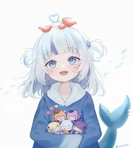 Cá Mập Cute Anime Nữ Cá Tính Vừa Dịu Dàng
