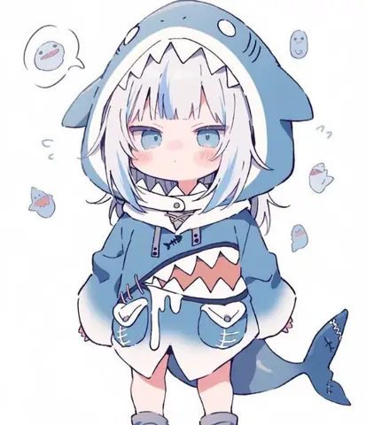 Cá Mập Cute Anime Nữ Cá Tính Vừa Dịu Dàng