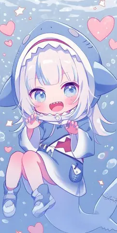 Cá Mập Cute Anime Nữ Cá Tính Vừa Dịu Dàng
