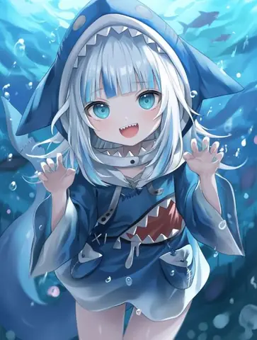 Cá Mập Cute Anime Nữ Cá Tính Vừa Dịu Dàng