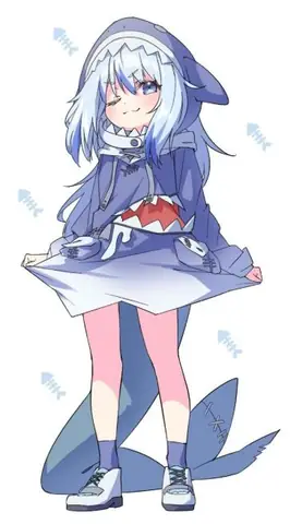 Cá Mập Cute Anime Nữ Cá Tính Vừa Dịu Dàng