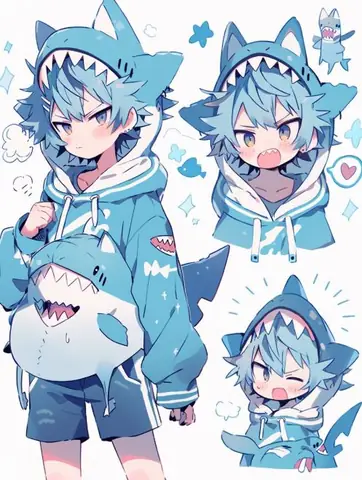 Full Bộ Cá Mập Cute Anime: Cool Ngầu, Bí Ẩn Và Lôi Cuốn