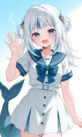 Cá Mập Cute Anime Nữ Cá Tính Vừa Dịu Dàng