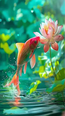 Ảnh Nền Cá Chép Hoa Sen Cho Điện Thoại