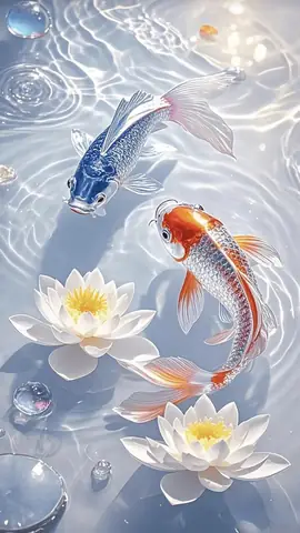 Ảnh Nền Cá Chép Hoa Sen Cho Điện Thoại