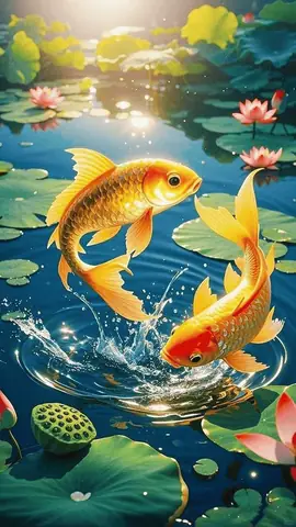 Ảnh Nền Cá Chép Hoa Sen Cho Điện Thoại