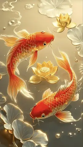 Ảnh Nền Cá Chép Hoa Sen Cho Điện Thoại