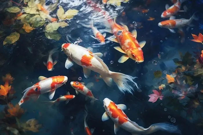 Hình Nền Cá Koi 3d Sống Động