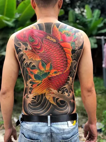Hình Xăm Cá Chép Kín Lưng Đẹp Nhất 2025