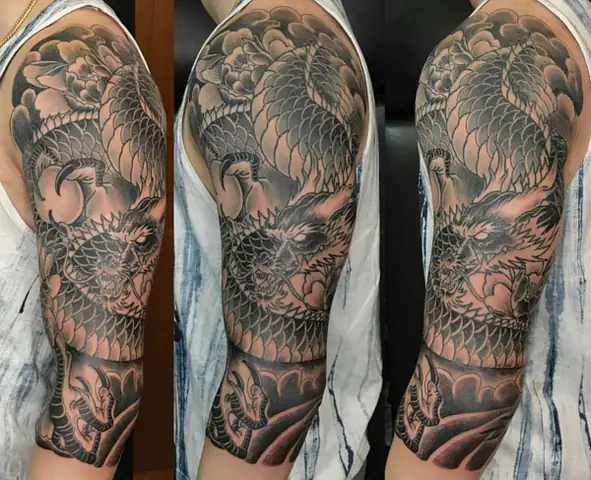 Hình Xăm Bắp Tay Rồng