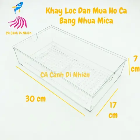 Khay Lọc Dàn Mưa Lọc Nước Hồ Cá Bằng Nhựa Mica 30x17x7 Cm