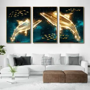 Tranh Canvas Treo Tường Cá Voi Nghệ Thuật