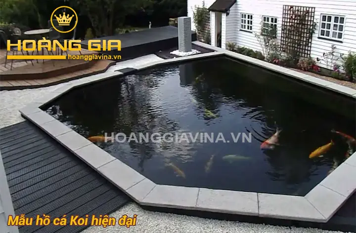 Mẫu Hồ Cá Koi Ngoài Trời Hiện Đại